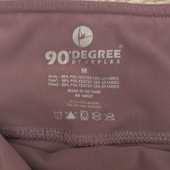 90 Degree by Reflex Purple Cropped Leggings - Picture 3 of 3